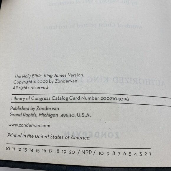 KJV King James Version Holy Bible Book Red‎ Letter Zondervan Religious Vtg 2002 - Picture 12 of 16